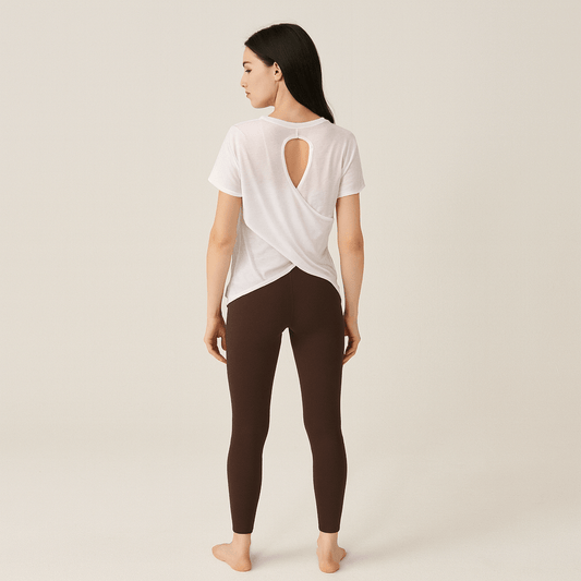 Tee Shirt Yoga Femme | Zen Dos Croix : design dos stylé et respirant