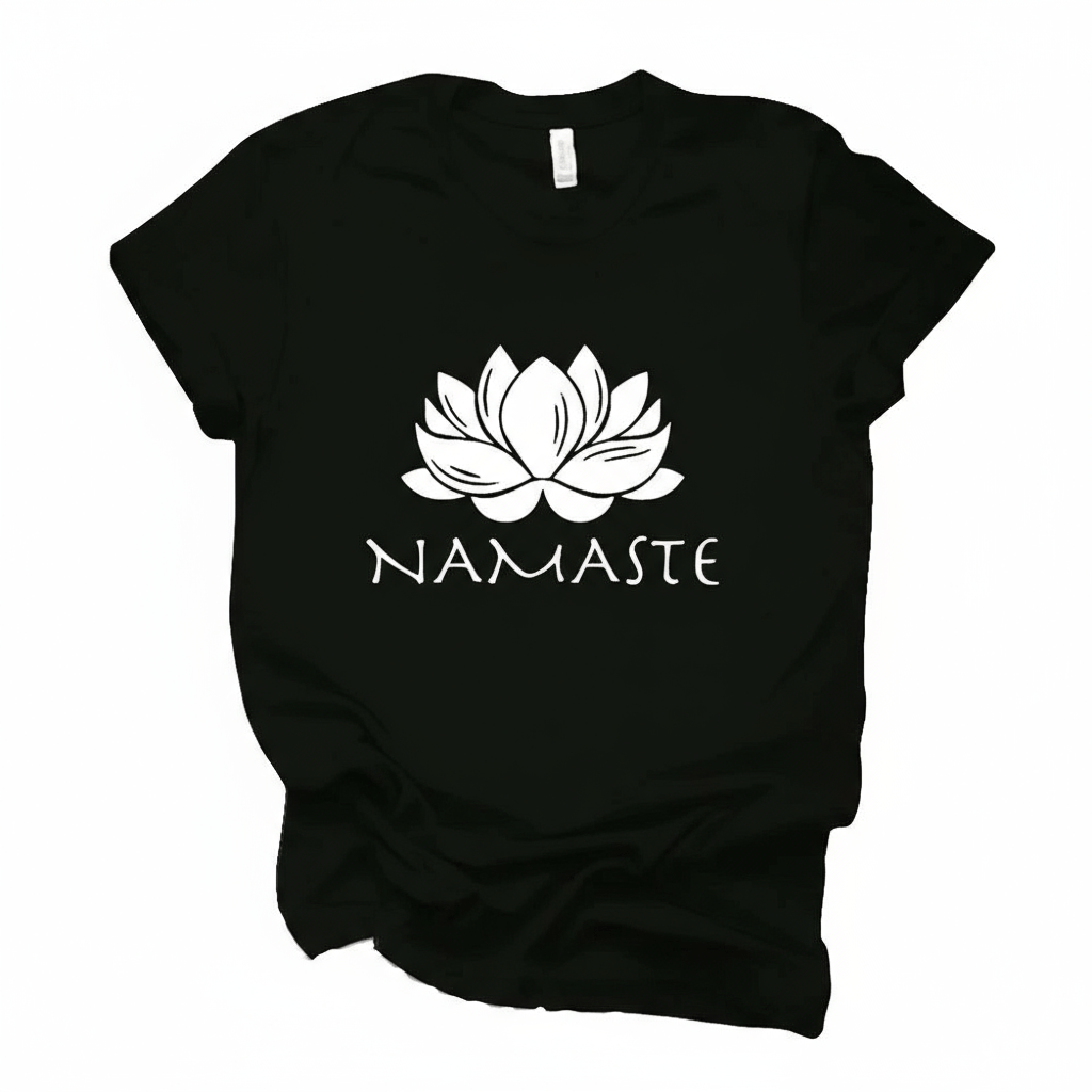 Tee Shirt Yoga Femme | Zen Life Namaste : pour un look Zen black / S