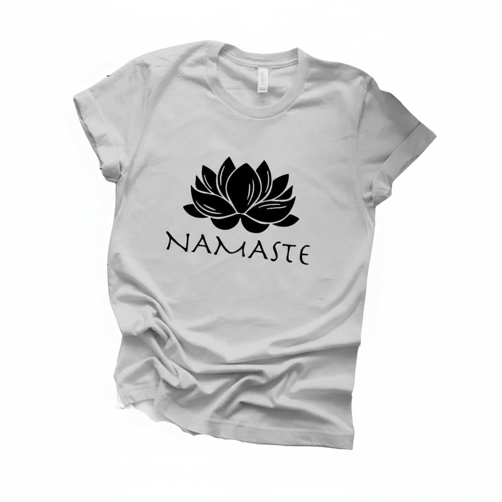 Tee Shirt Yoga Femme | Zen Life Namaste : pour un look Zen GRAY / S