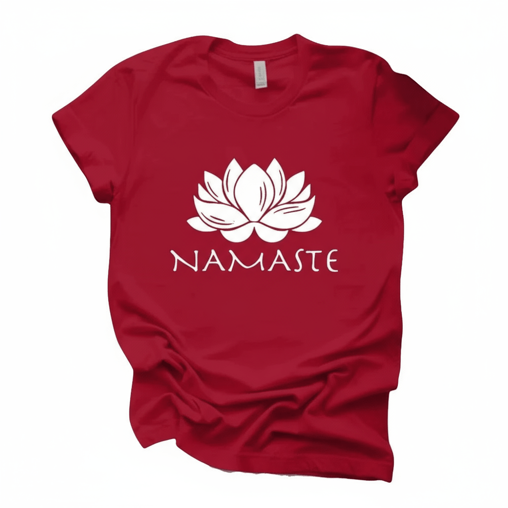 Tee Shirt Yoga Femme | Zen Life Namaste : pour un look Zen Red / S
