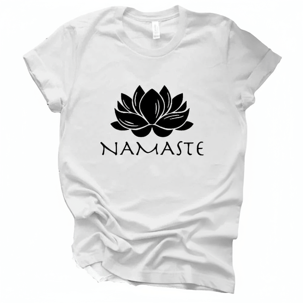 Tee Shirt Yoga Femme | Zen Life Namaste : pour un look Zen WHITE / S