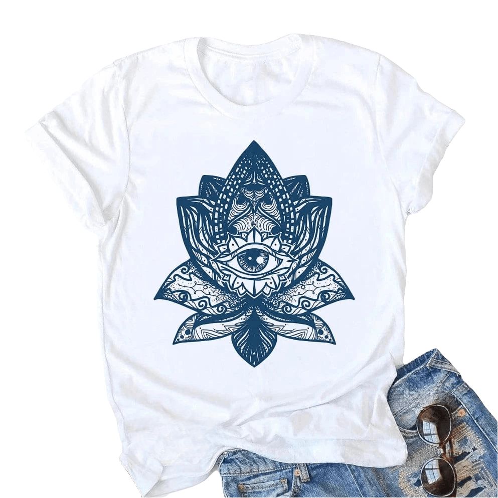 Tee Shirt Yoga Femme | Zen LifeYoga Zen oeil lotus / XXL