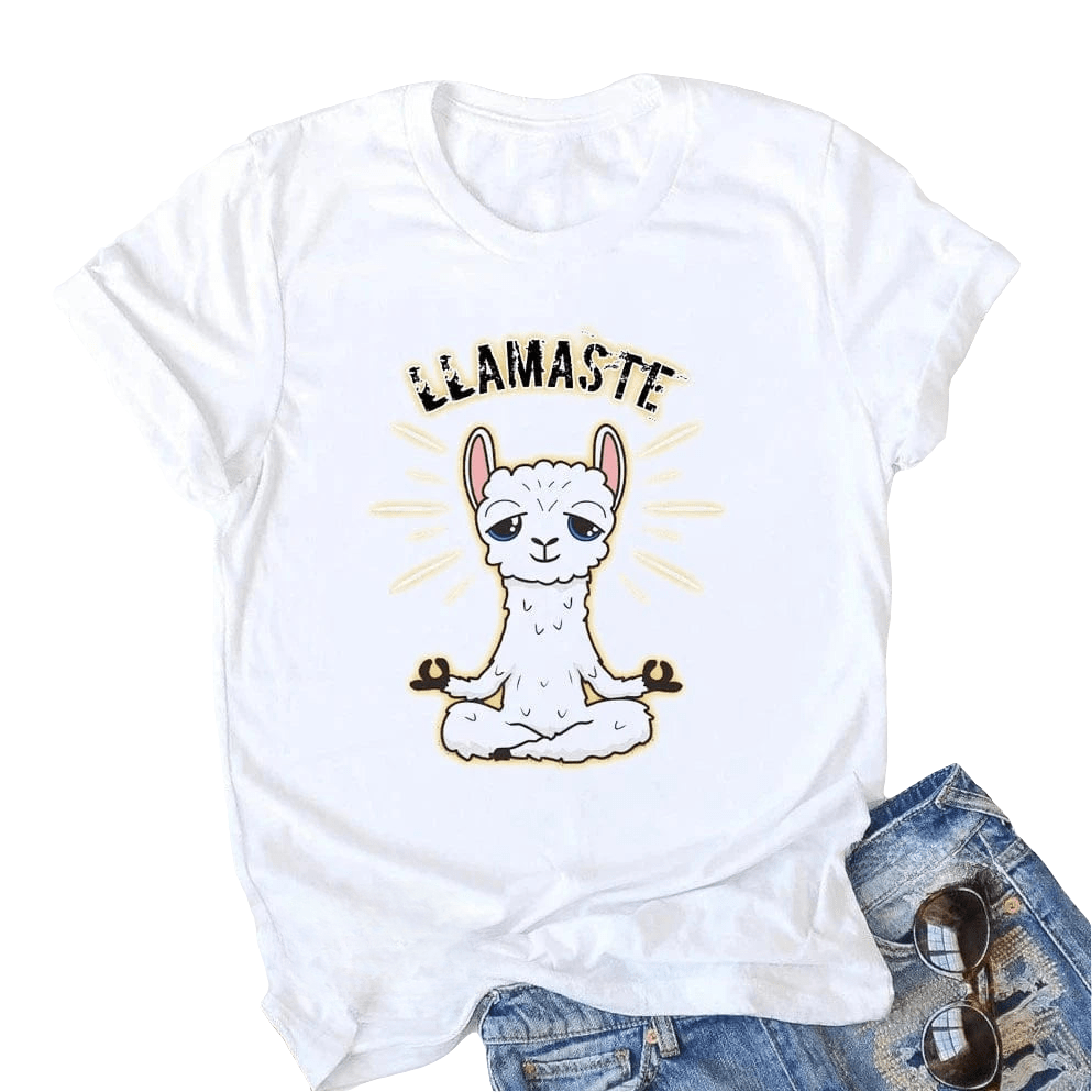 Tee Shirt Yoga Femme | Zen LifeYoga Zen pose lama / XXL