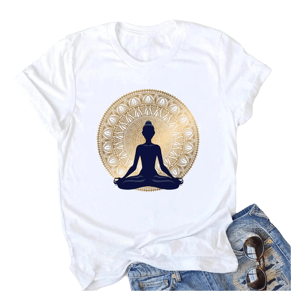 Tee Shirt Yoga Femme | Zen LifeYoga Zen pose / XXL