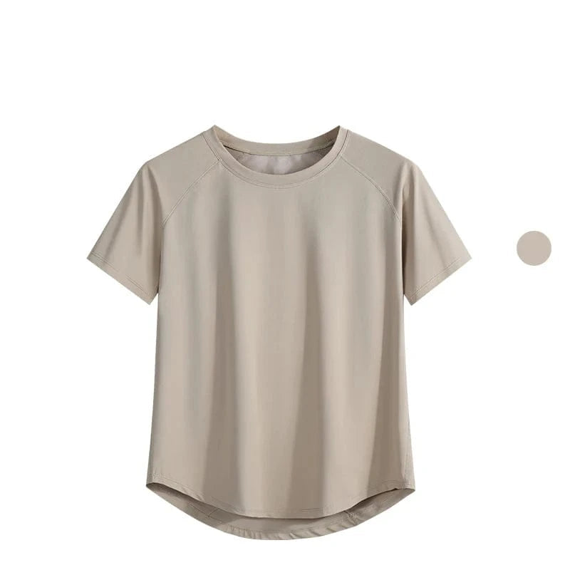 Tee Shirt Yoga Femme | Zen Premium Mcourt : légèreté maximale Khaki Top / 4XL