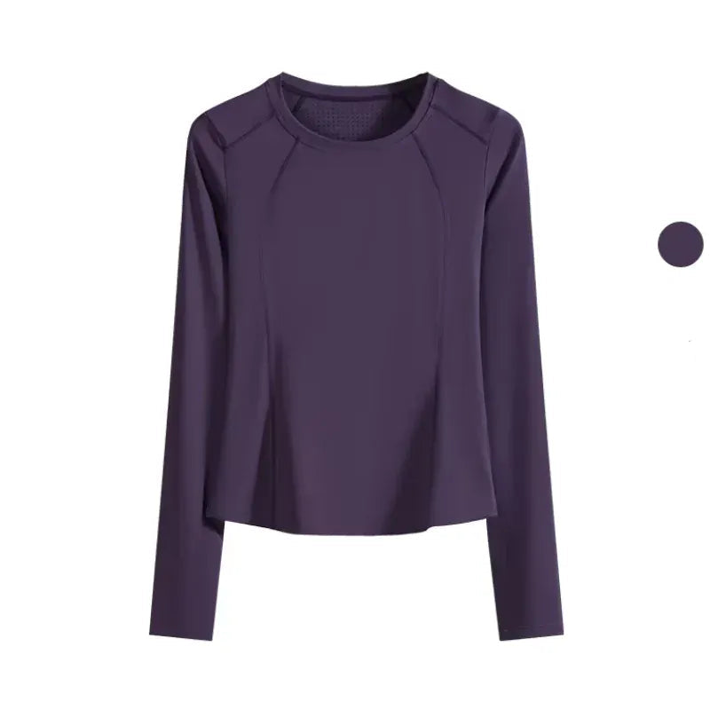 Tee Shirt Yoga Femme | Zen Premium Pocket Only Purple Top / XXL(62.5kg-67.5kg)