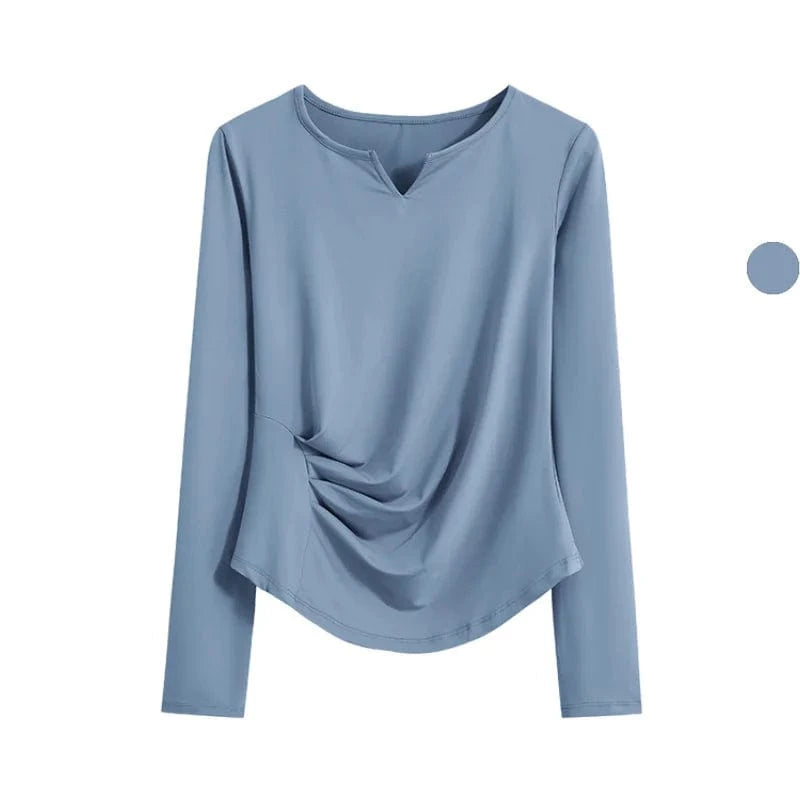Tee shirt Yoga Femme | Zen Premium Wave : style et confort réunis Blue / XXL