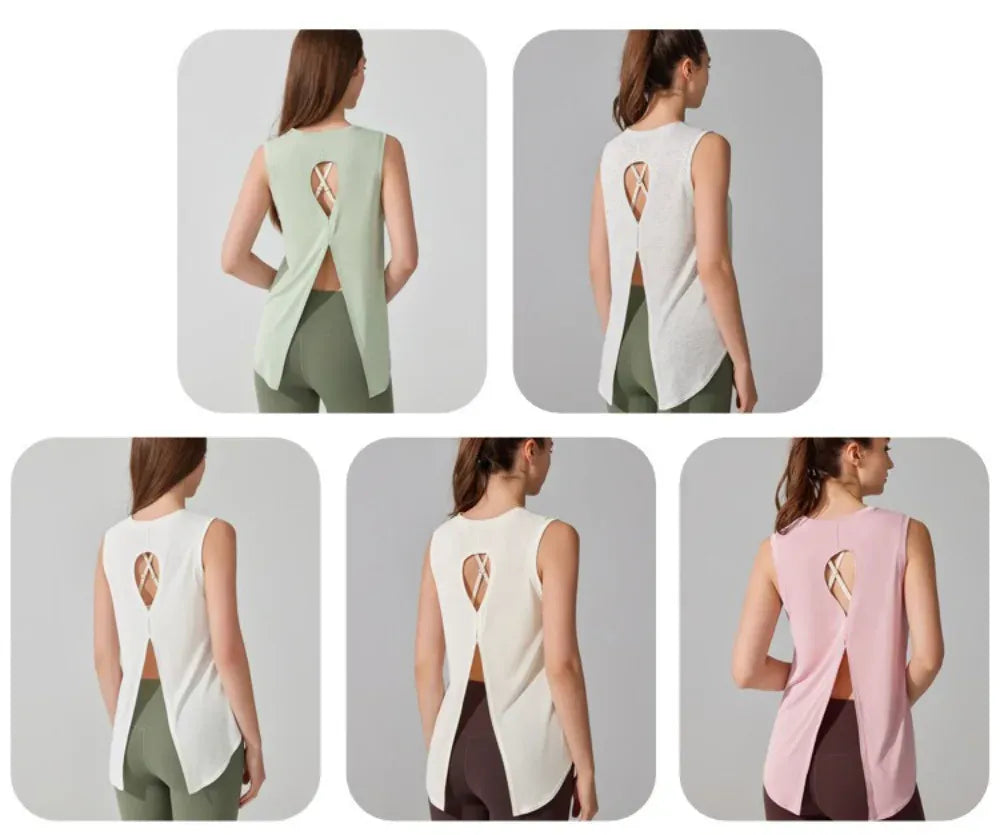 Tee Shirt Yoga Femme | Zen Yoga Bird : style dos croisé respirant 