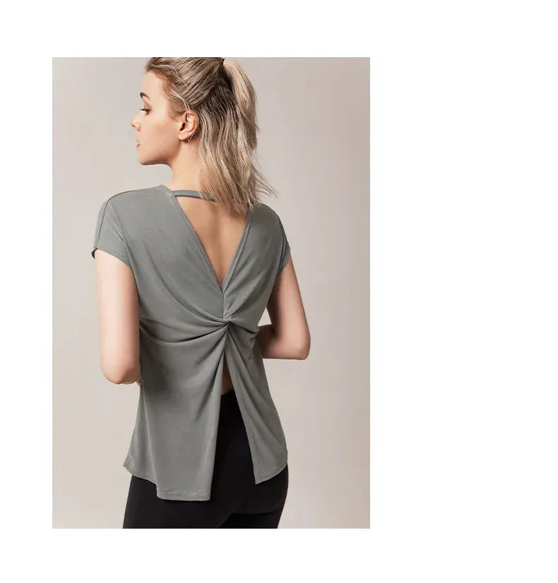 Tee Shirt Yoga Femme | Zen Yoga Fly : design dos noué, style fluide